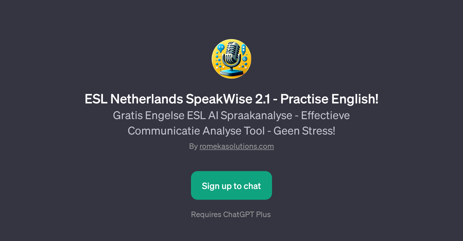 ESL Netherlands SpeakWise 2.1 website