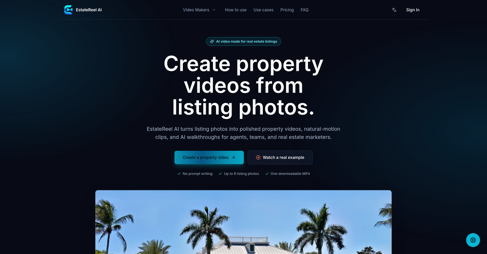 EstateReel AI website