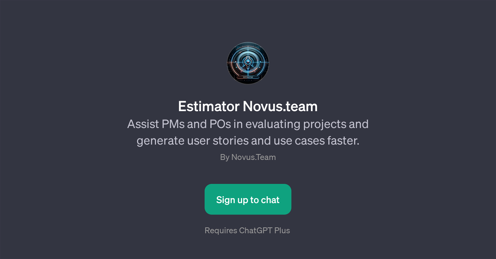 Estimator Novus.team website