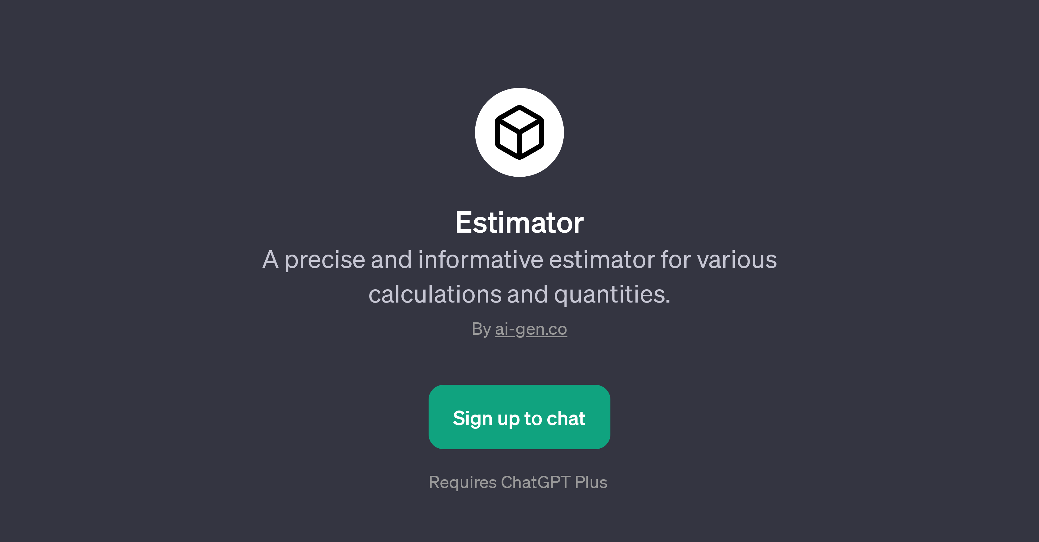 Estimator website