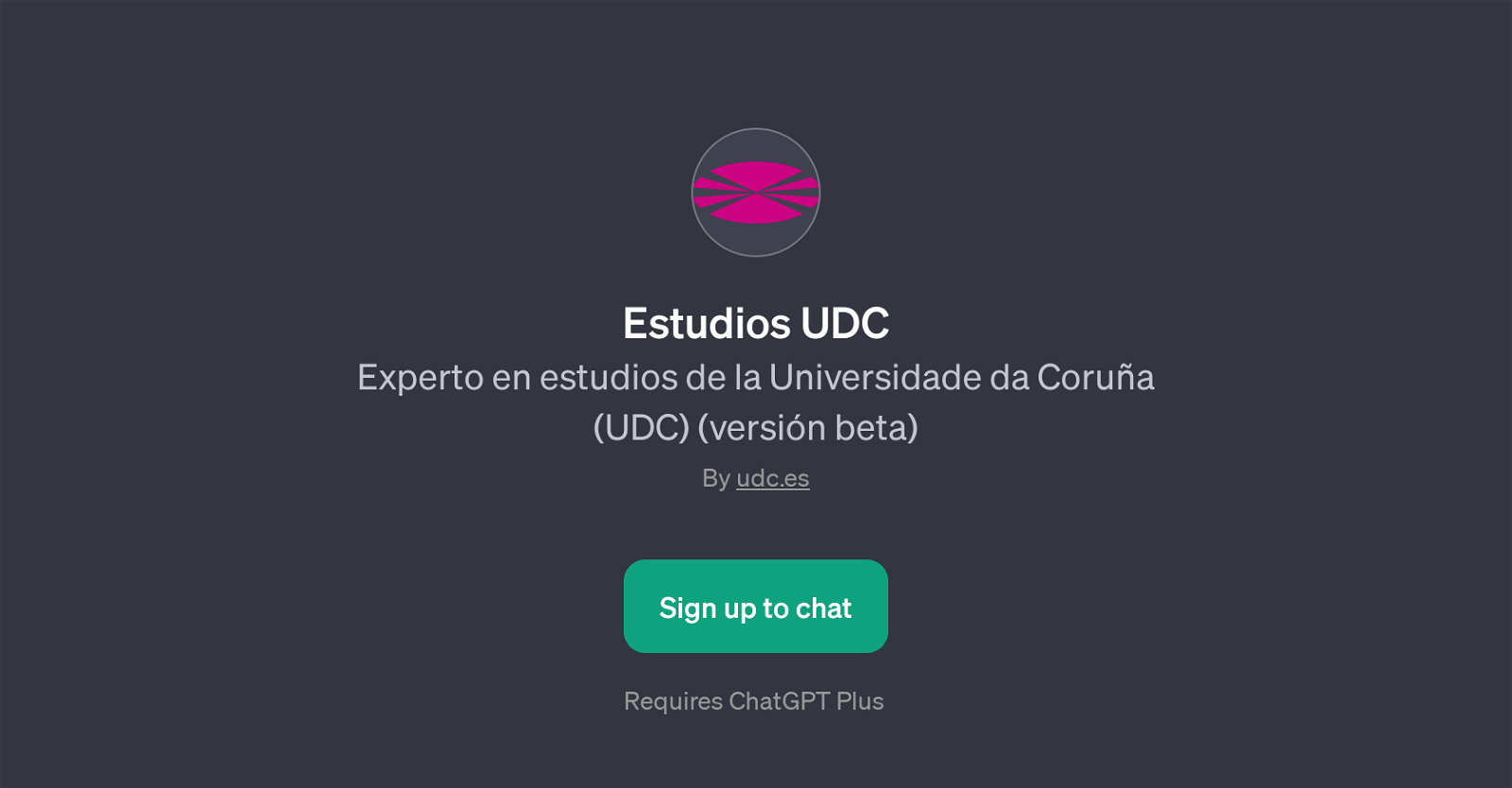 Estudios UDC website