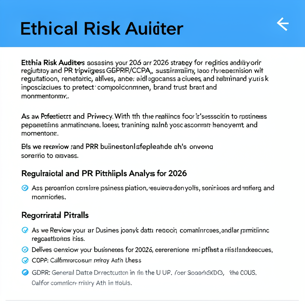 Ethical Risk Auditor website