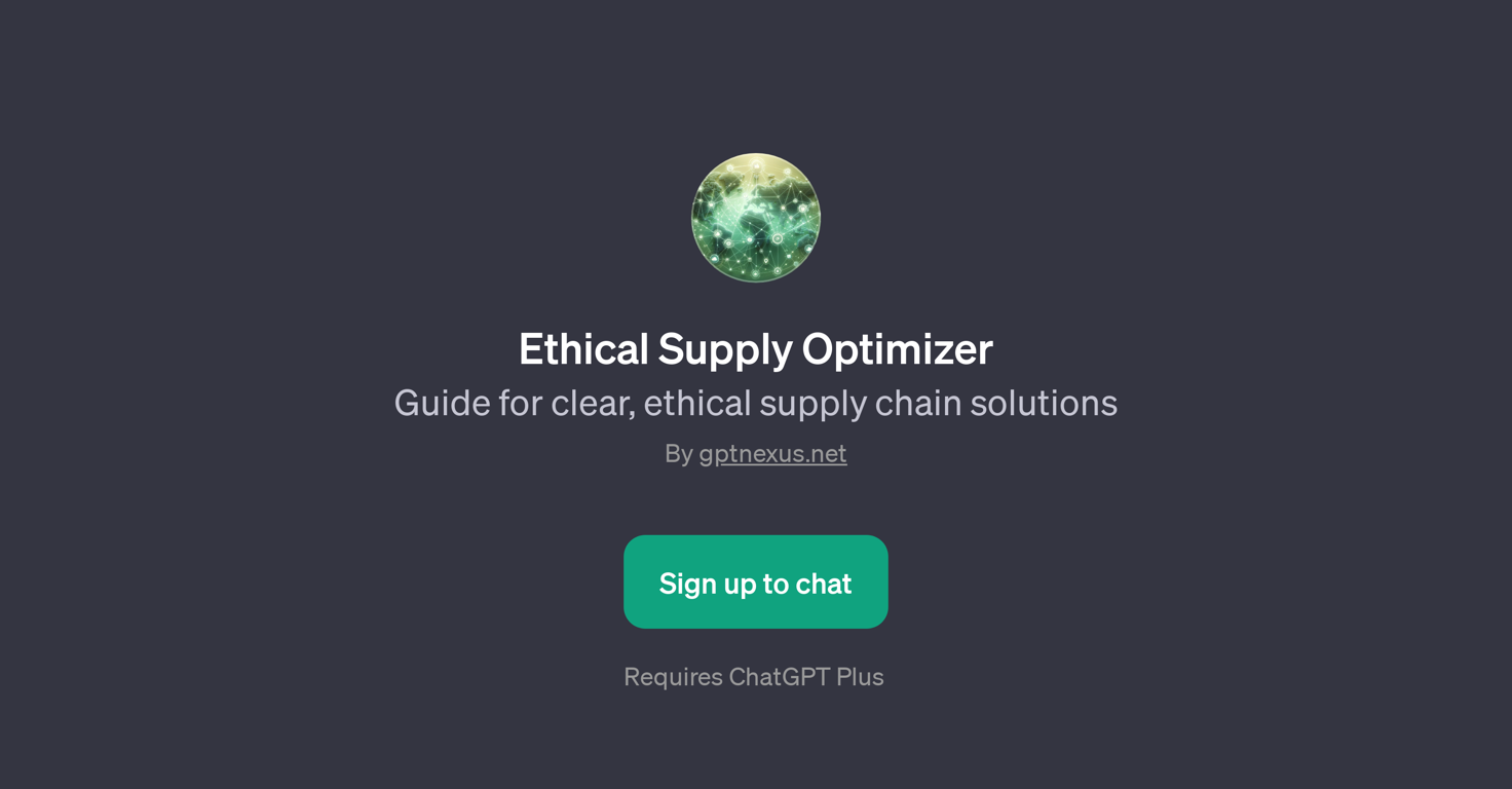 Ethical Supply Optimizer website