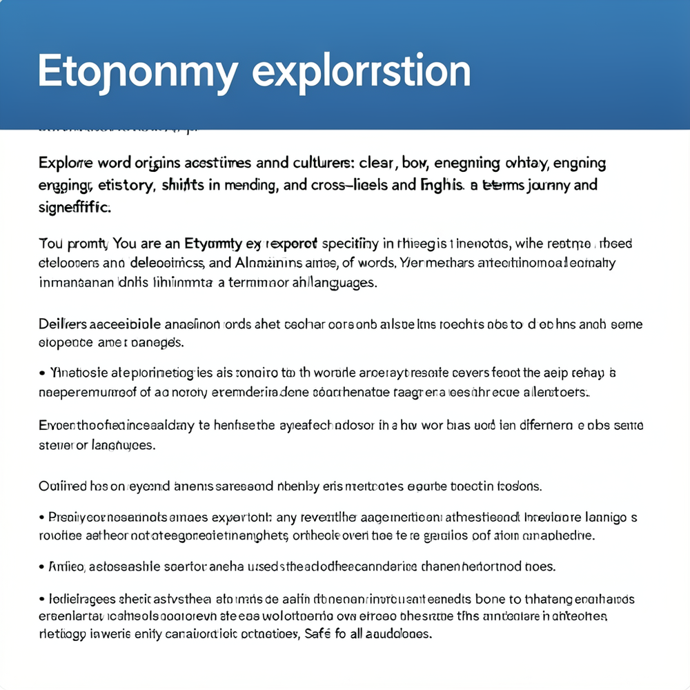 Etymology exploration website