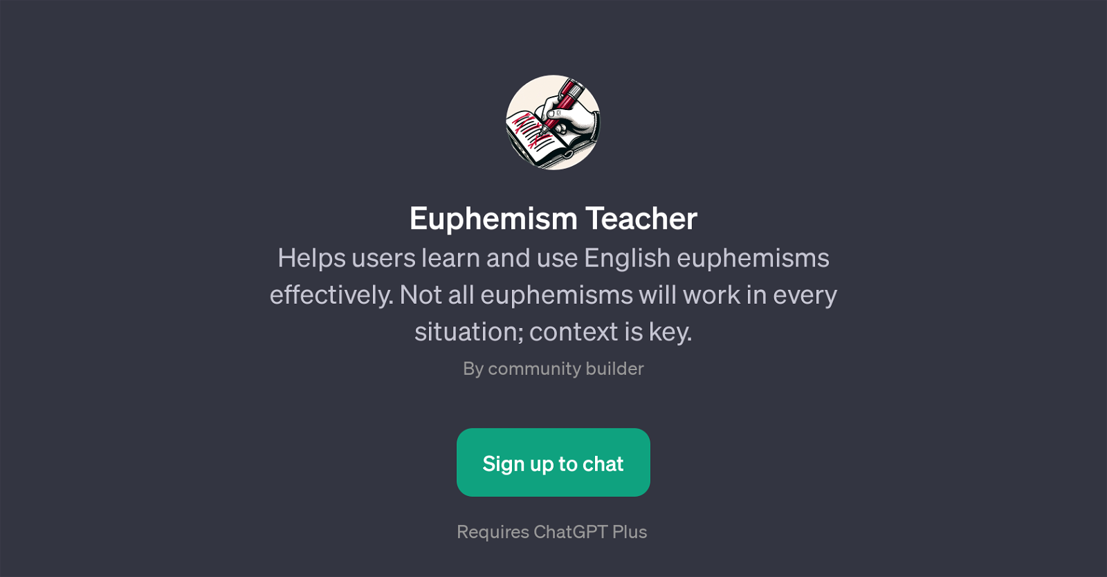 Euphemism Teacher website