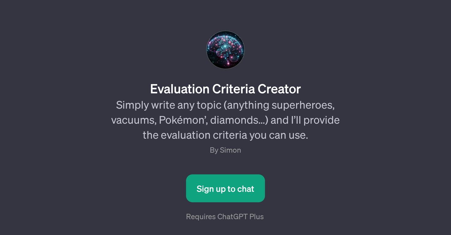Evaluation Criteria Creator website