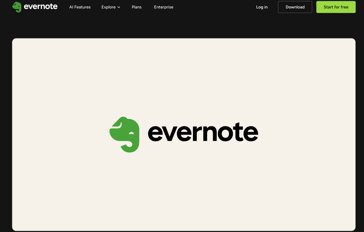 Evernote AI website