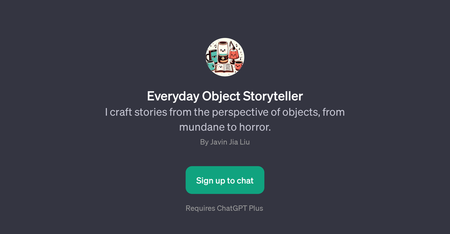 Everyday Object Storyteller website