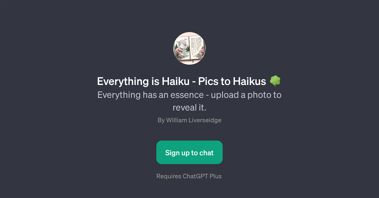 Everything is Haiku - Pics to Haikus website