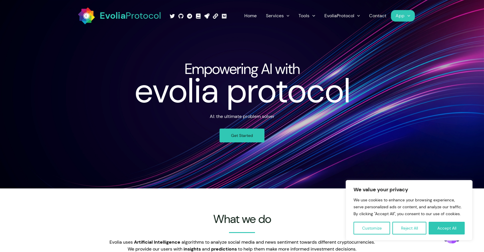 Evoliaprotocol website
