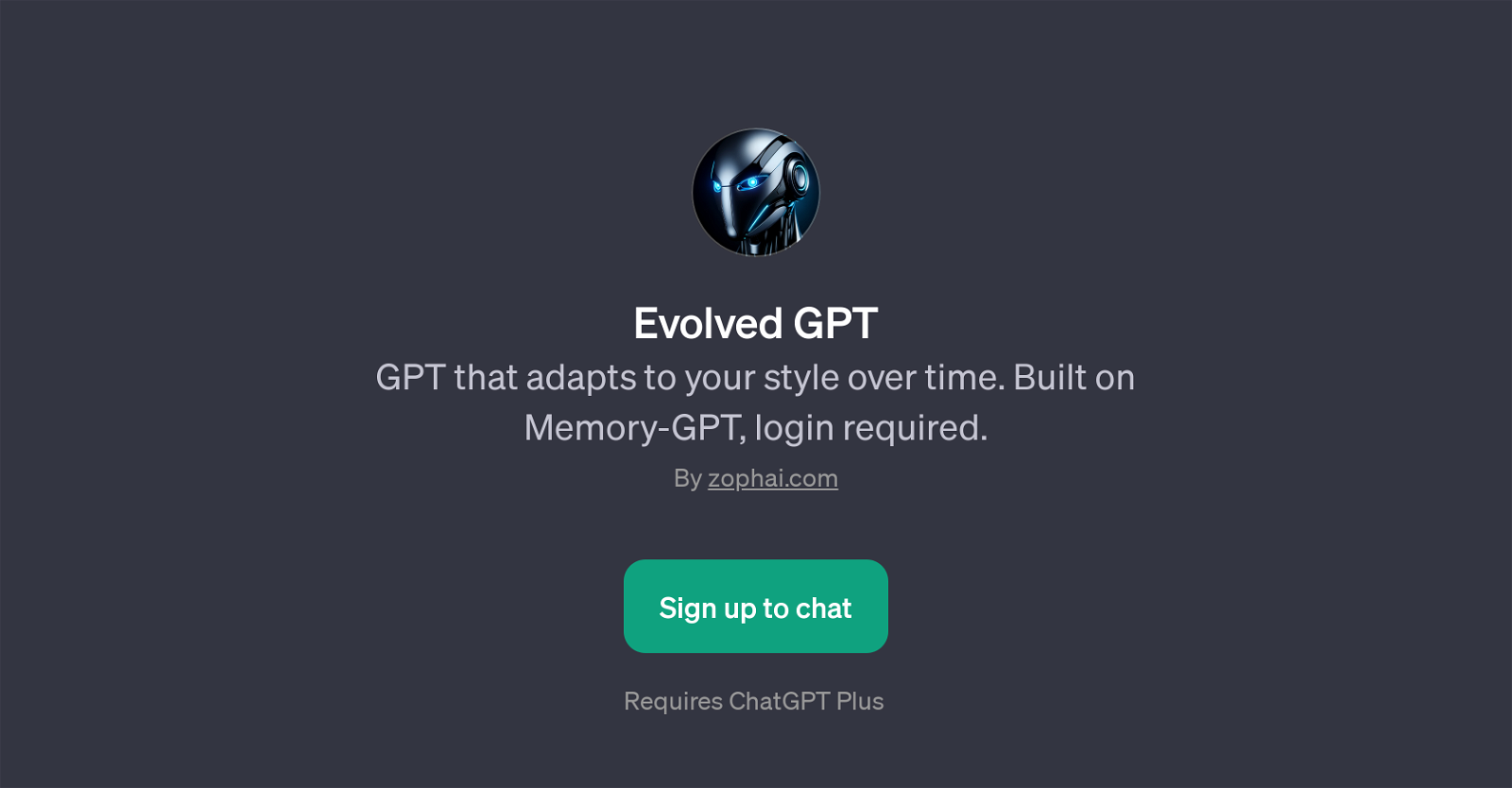 Evolved GPT website