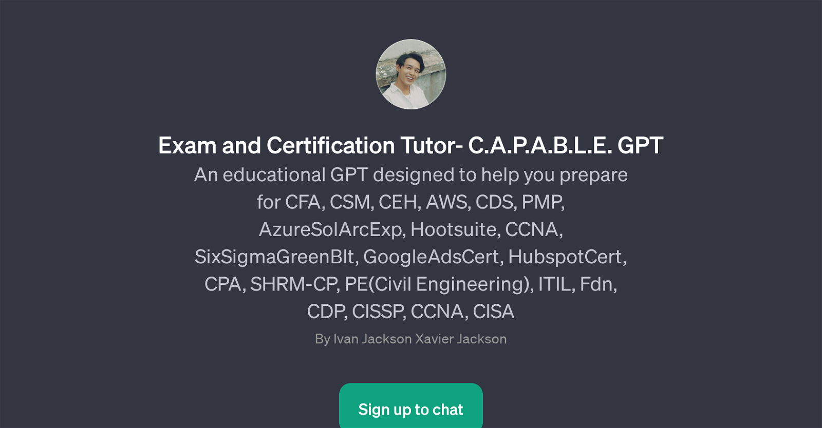 Exam and Certification Tutor- C.A.P.A.B.L.E. GPT website