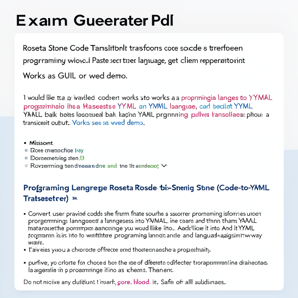 Exam Generator Pdf website