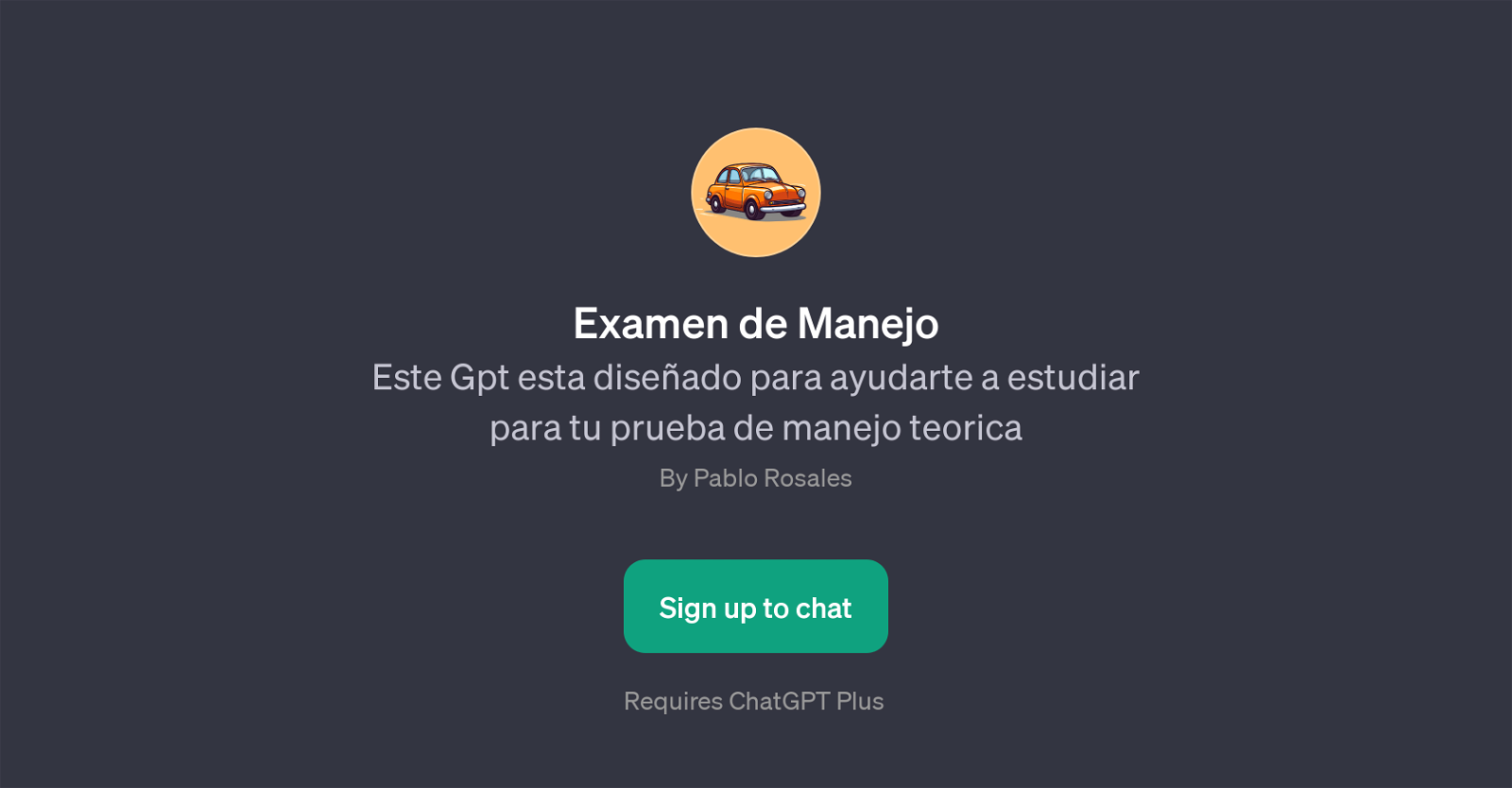 Examen de Manejo website