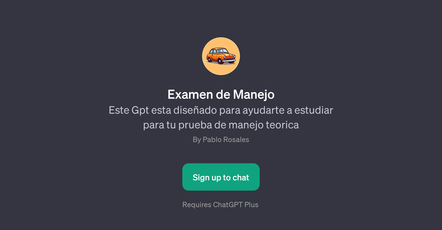Examen de Manejo website