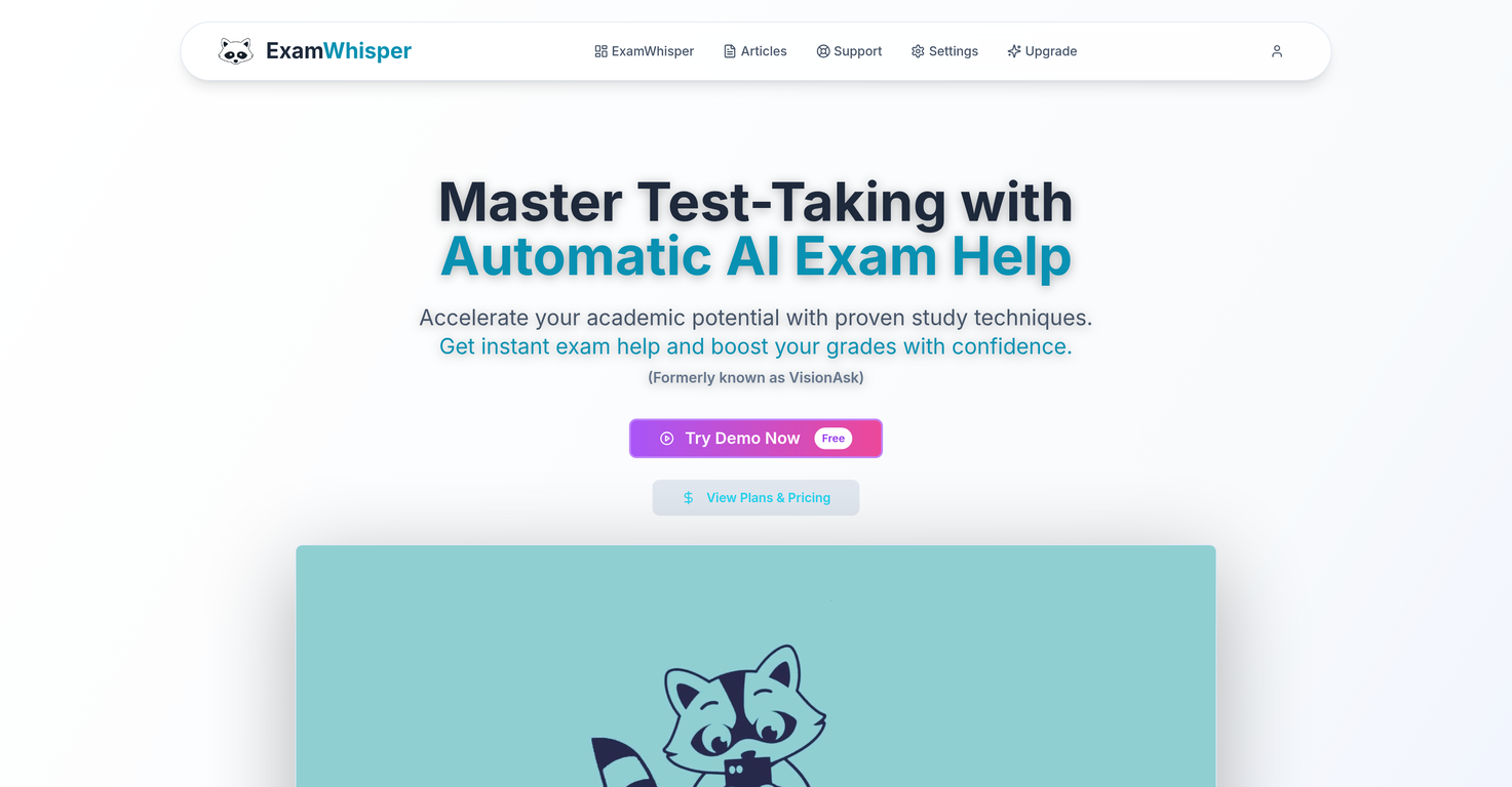 ExamWhisper website