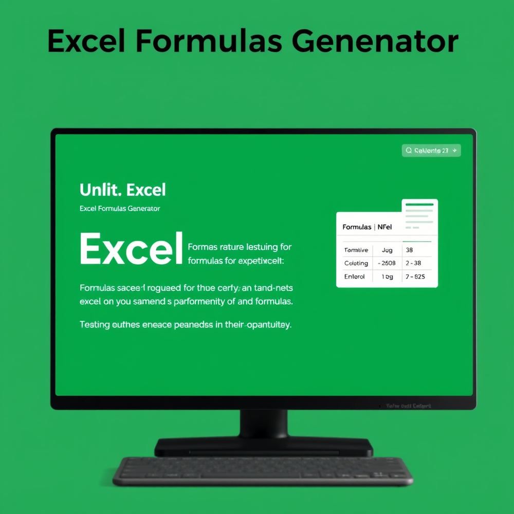 Excel Formulas Generator website