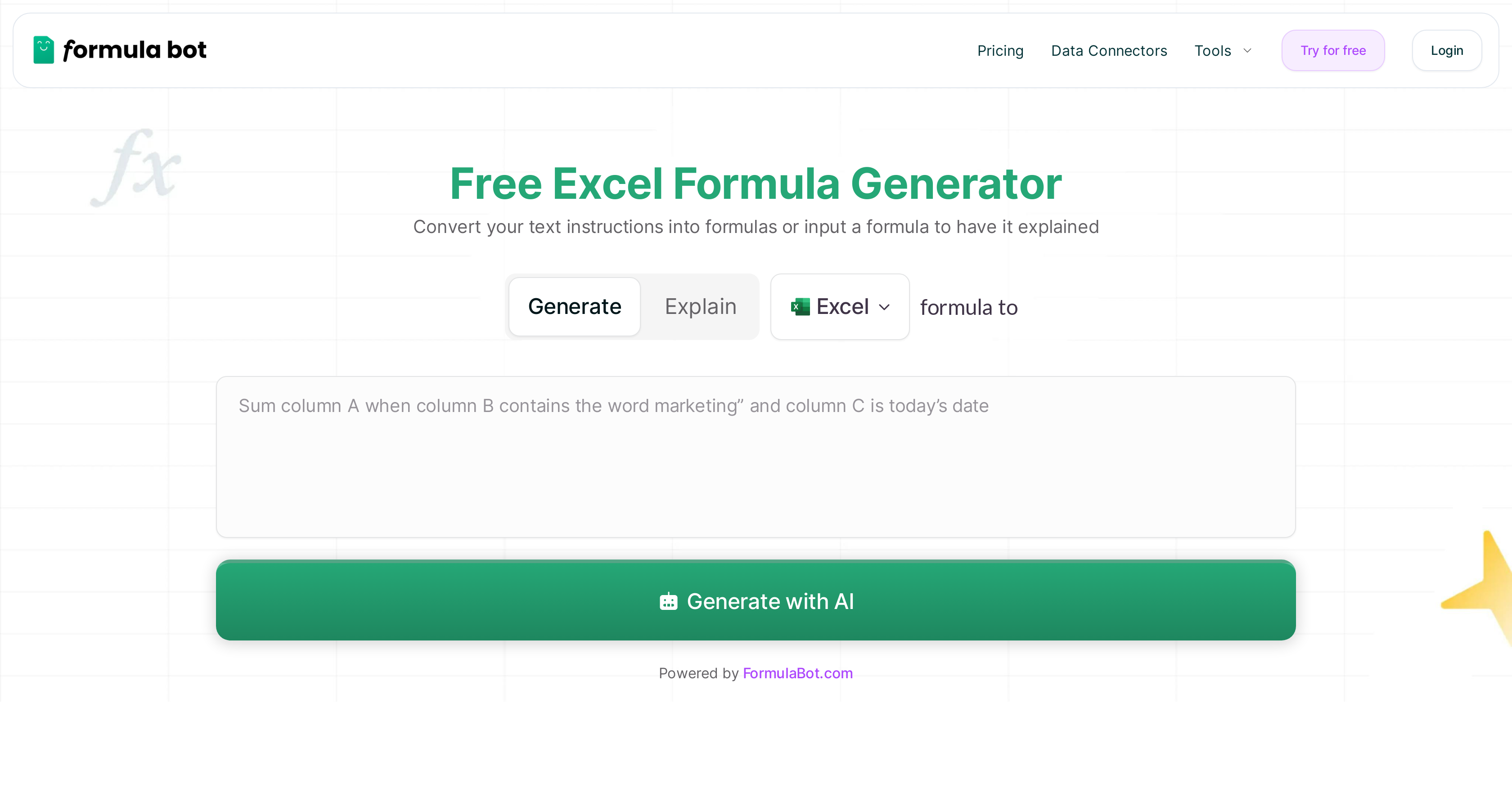 Excelformulabot