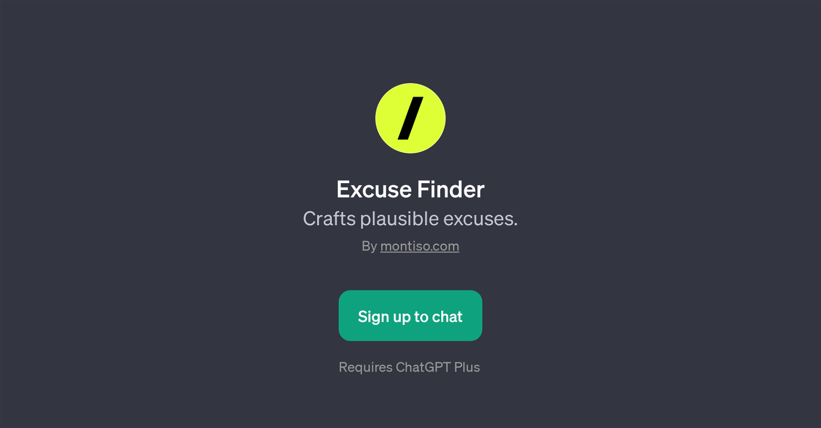 Excuse Finder website