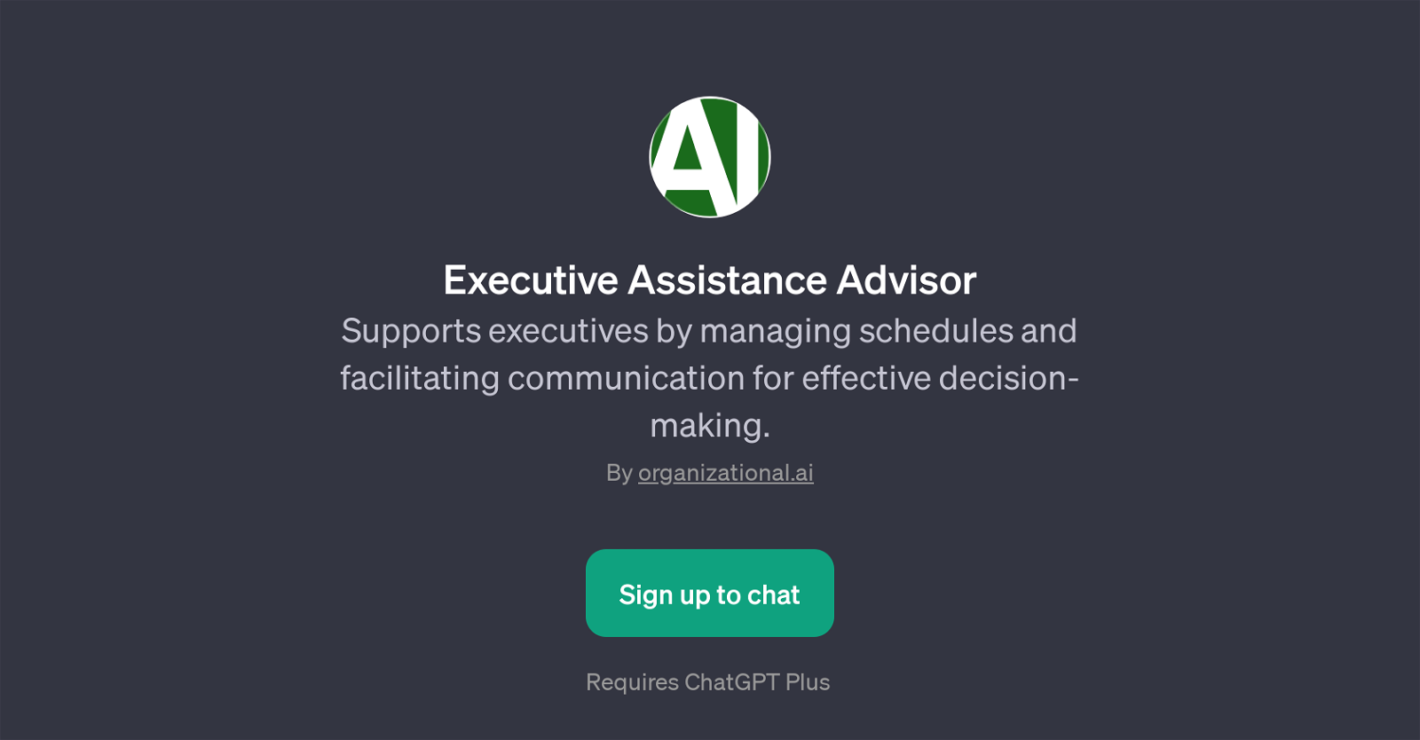 Executive Assistance Advisor website