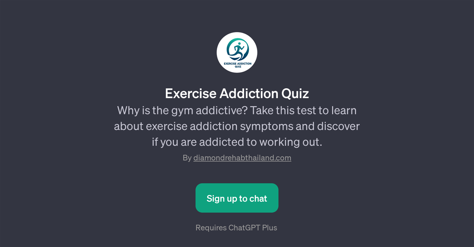 Exercise Addiction Quiz website