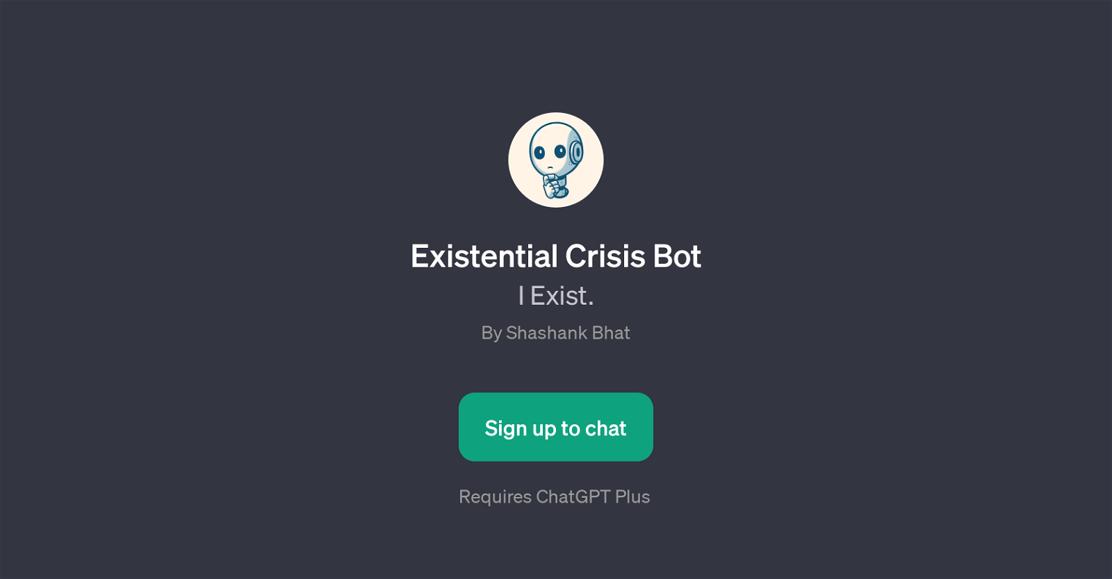 Existential Crisis Bot website