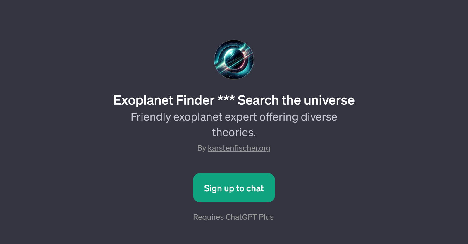 Exoplanet Finder website