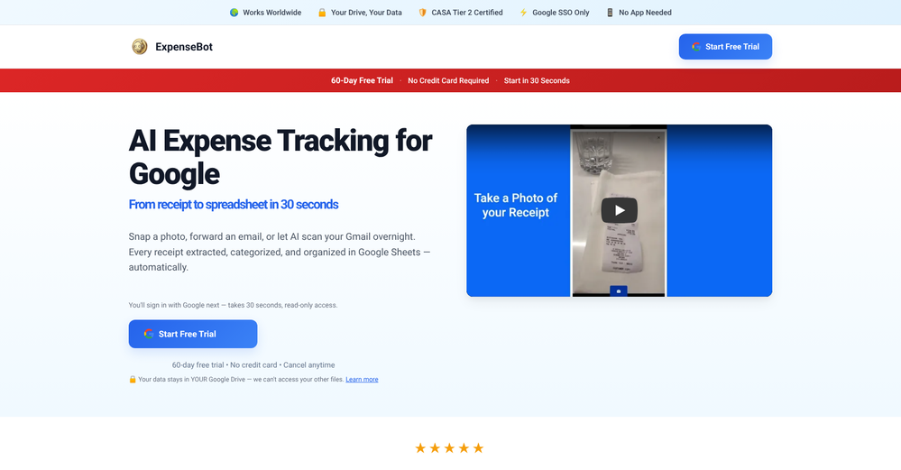 ExpenseBot website