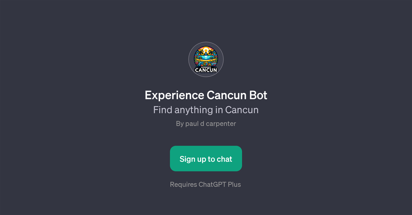 Experience Cancun Bot website