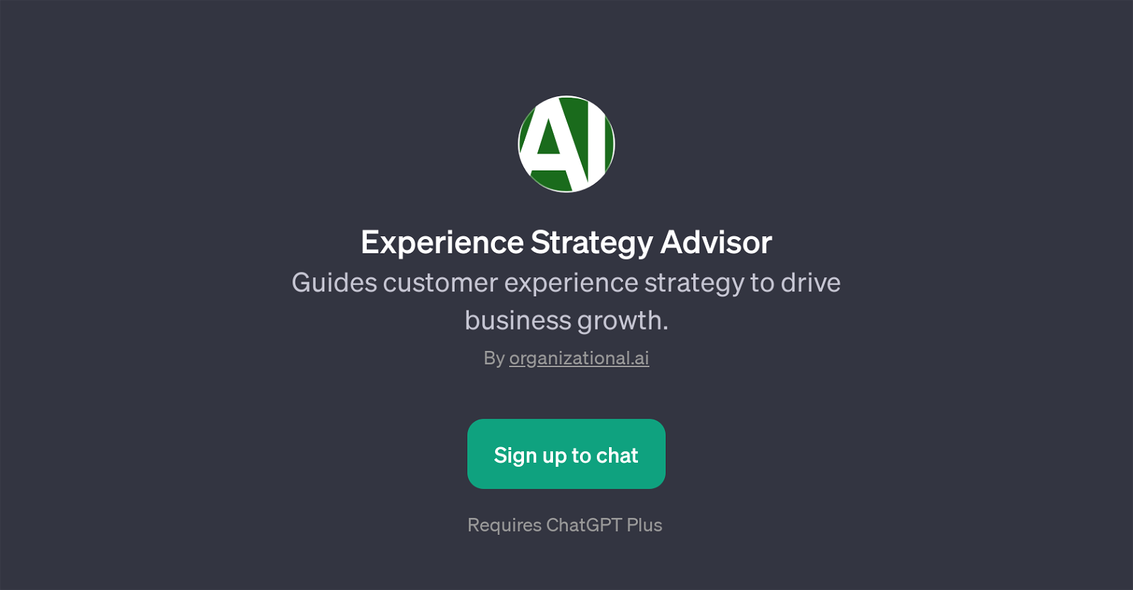 Experience Strategy Advisor website