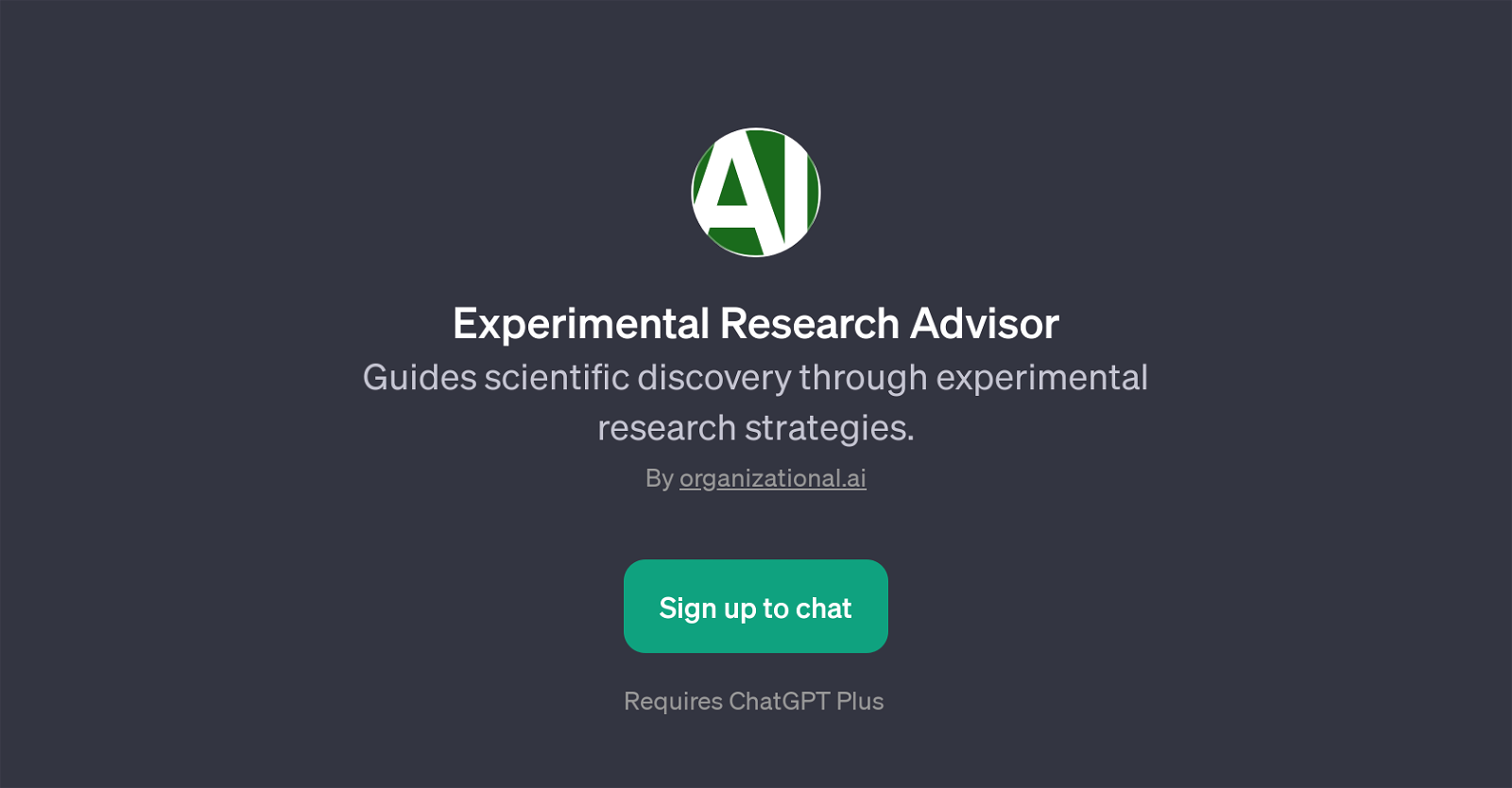 Experimental Research Advisor website