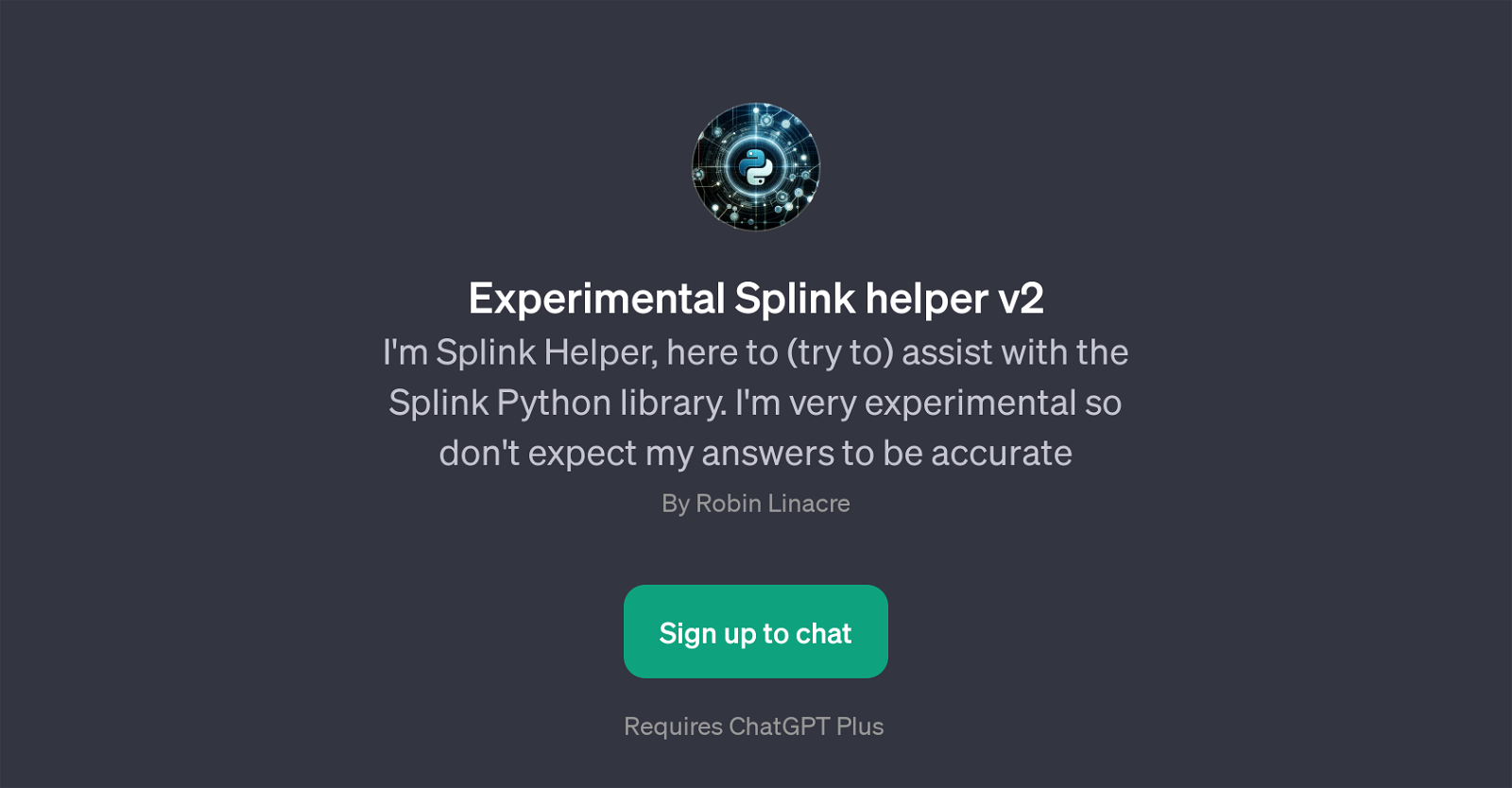 Experimental Splink helper v2 website