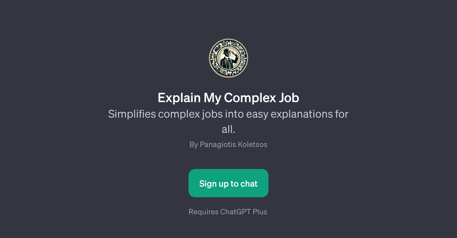 Explain My Complex Job website