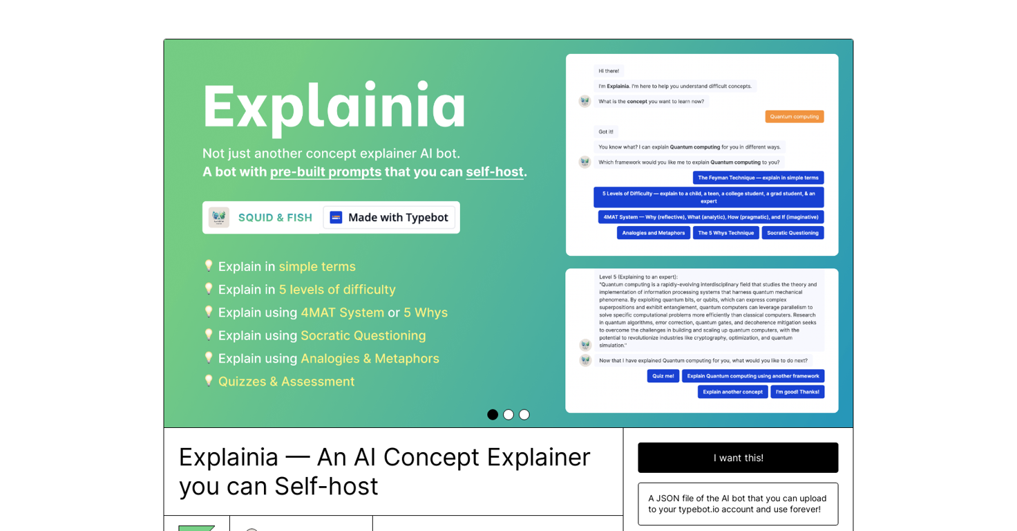 Explainia website