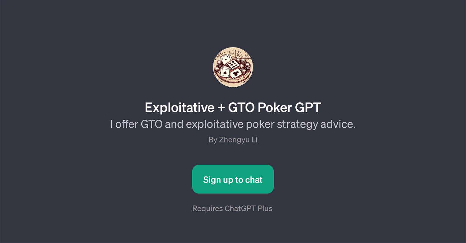 Exploitative + GTO Poker GPT website