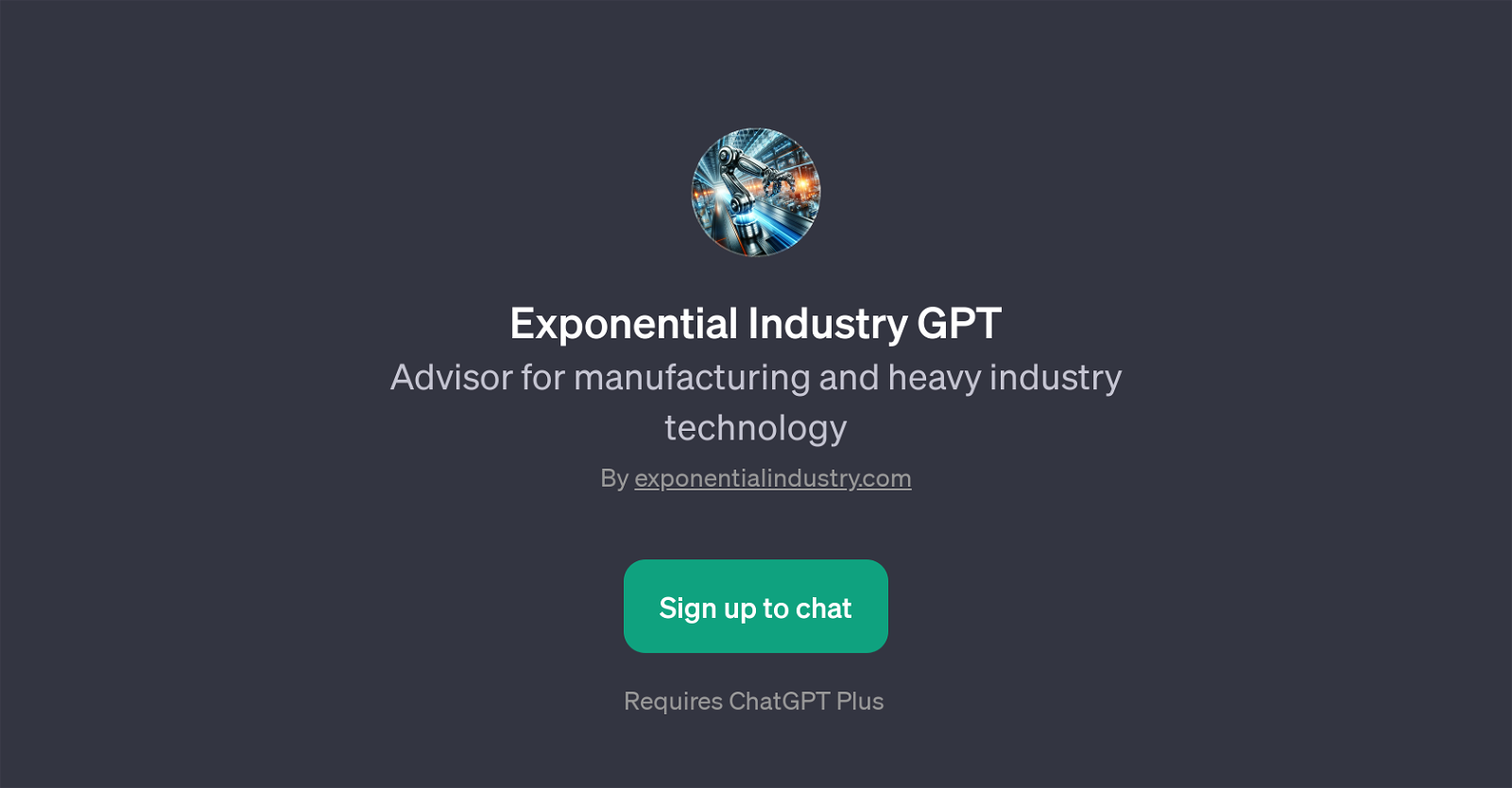 Exponential Industry GPT website