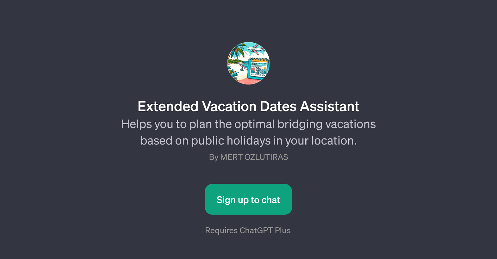 Extended Vacation Dates Assistant website