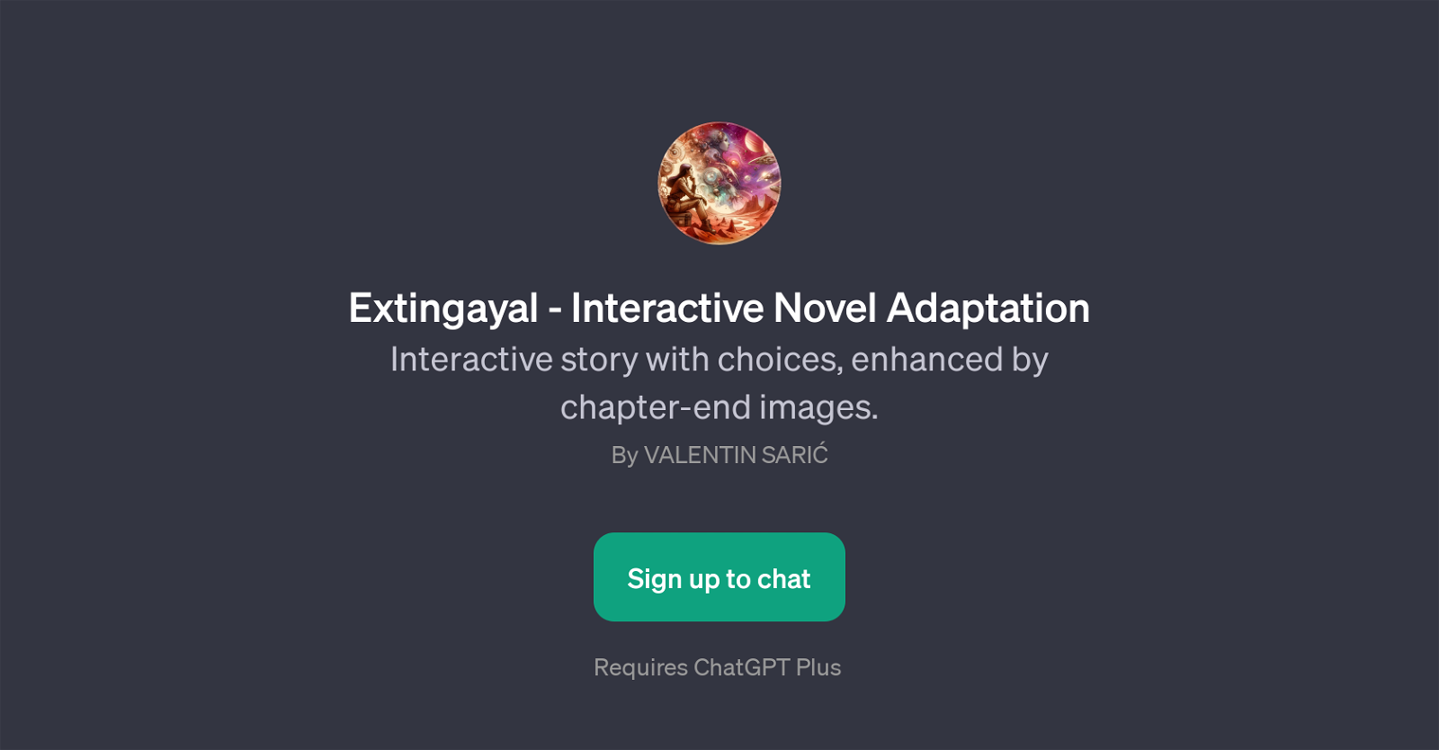 Extingayal - Interactive Novel Adaptation website