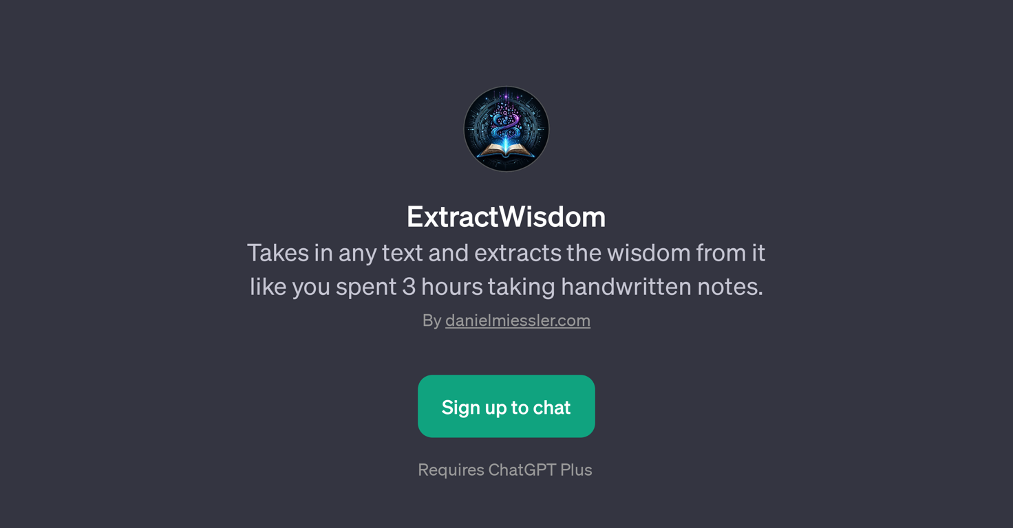 ExtractWisdom website