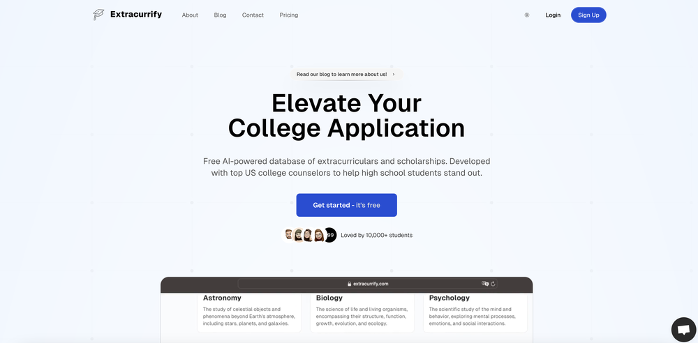 Extracurrify website