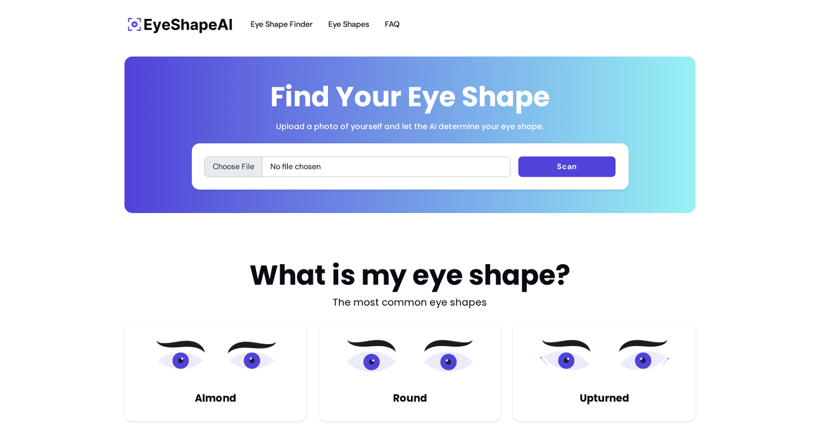 Eye Shape AI website