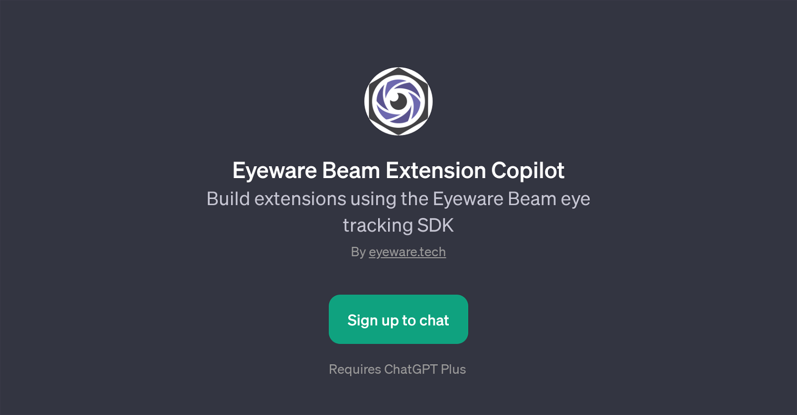 Eyeware Beam Extension Copilot website