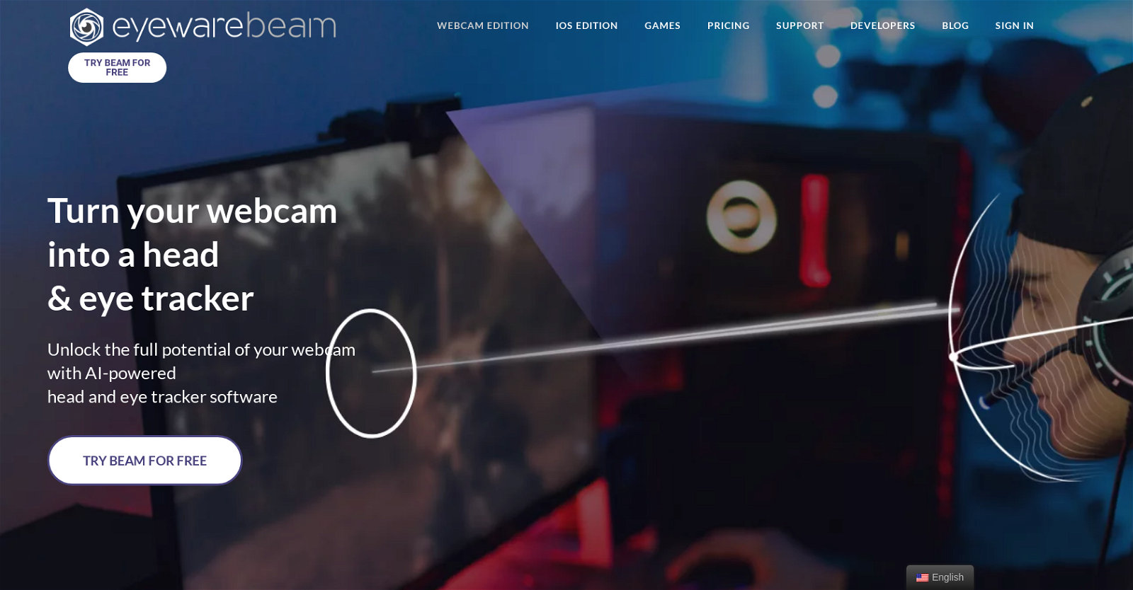 EyeWare Beam website