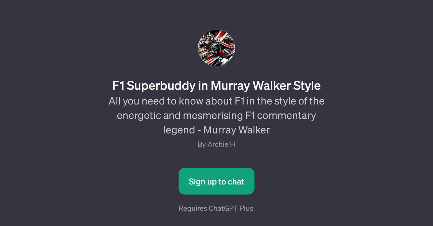 F1 Superbuddy in Murray Walker Style website