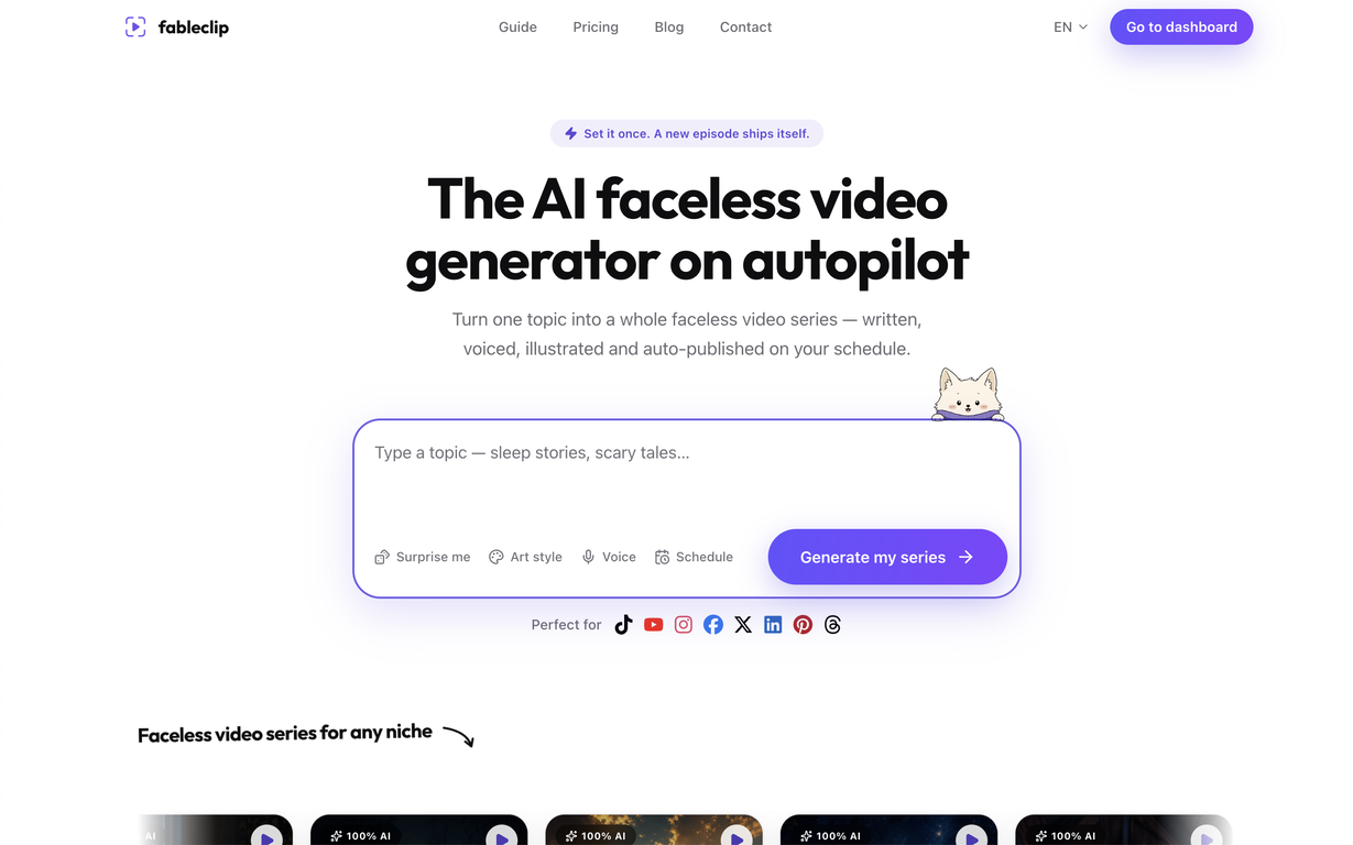 Fableclip website