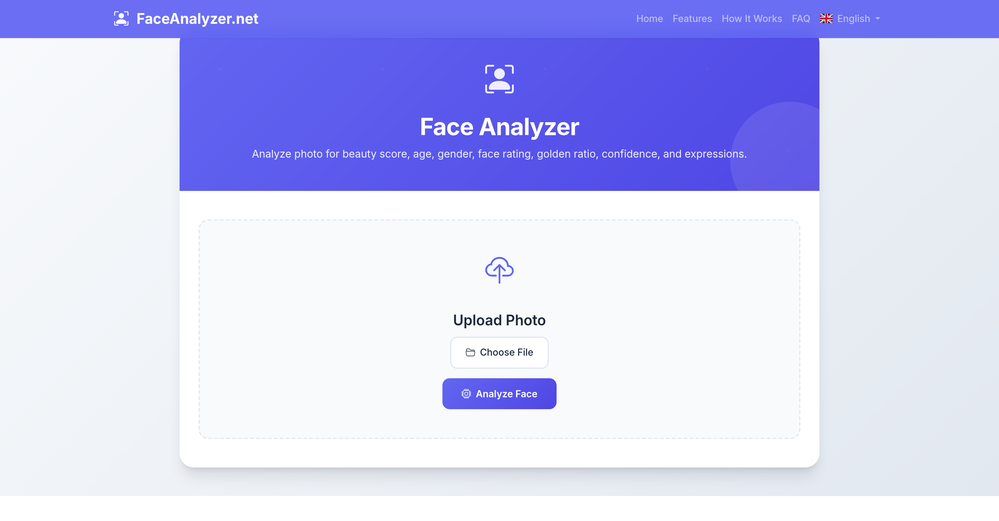 Face Analyzer website