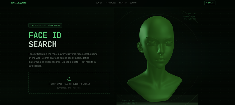 Face ID Search.com website