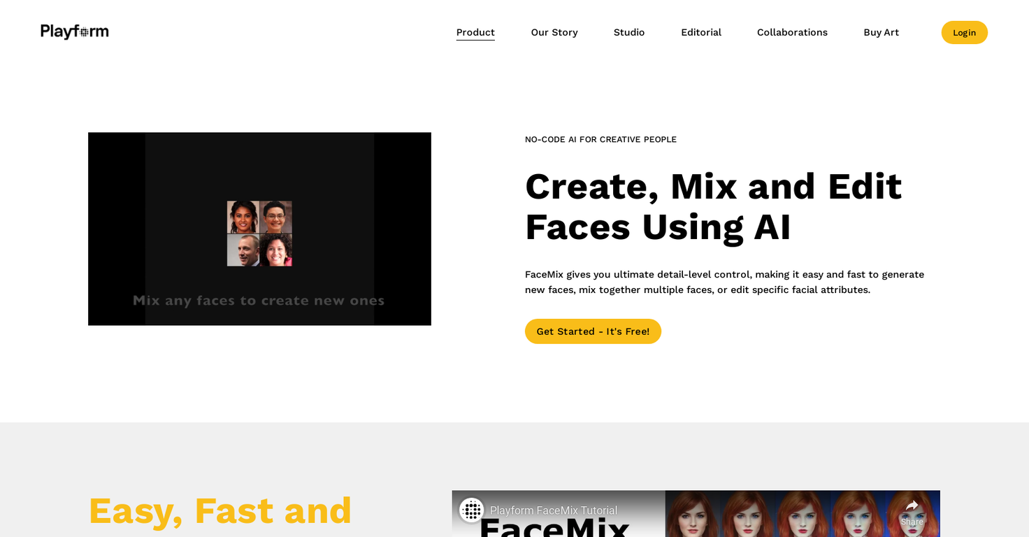 Face Mix website