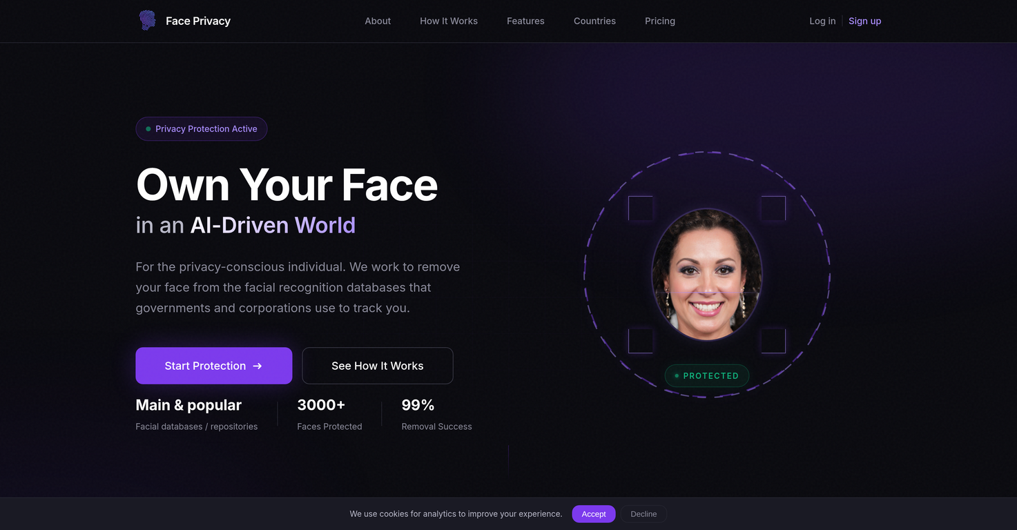 Face Privacy website