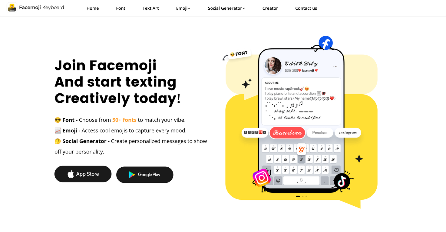 Facemoji website